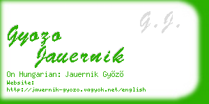 gyozo jauernik business card