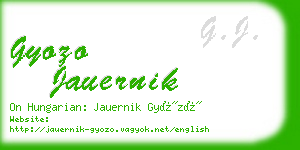 gyozo jauernik business card